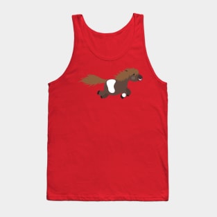 Cute happy Shetland pony cartoon illustration Tank Top